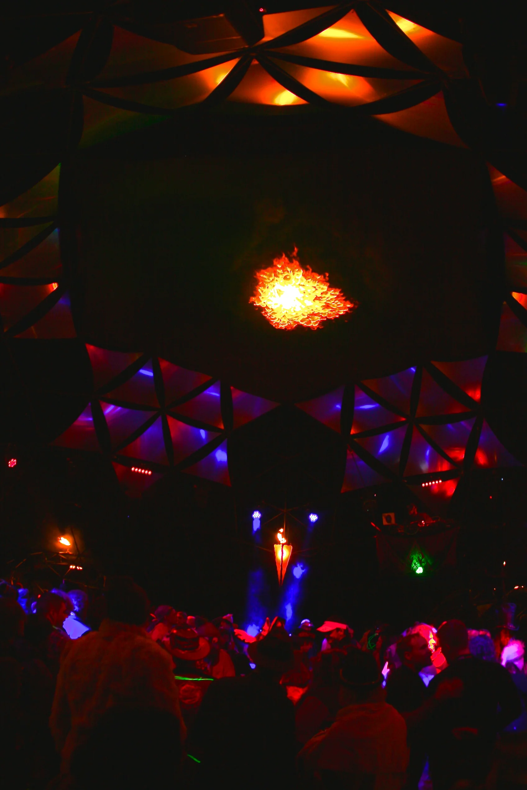 A packed house within Incendia's 50' dome.