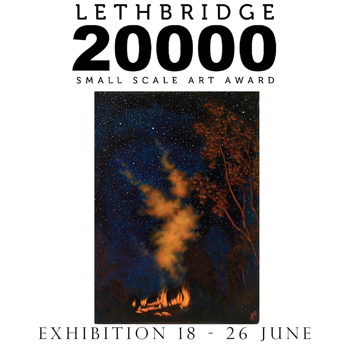 Lethbridge 20000 Small Scale Art Award opens tonight across two venues, The Lethbridge Gallery and Latrobe Art Space.
Excited to be in the Gallery Finalists with &lsquo;Campfire at Robin Falls NT&rsquo; and to be hanging with a couple of other Top En