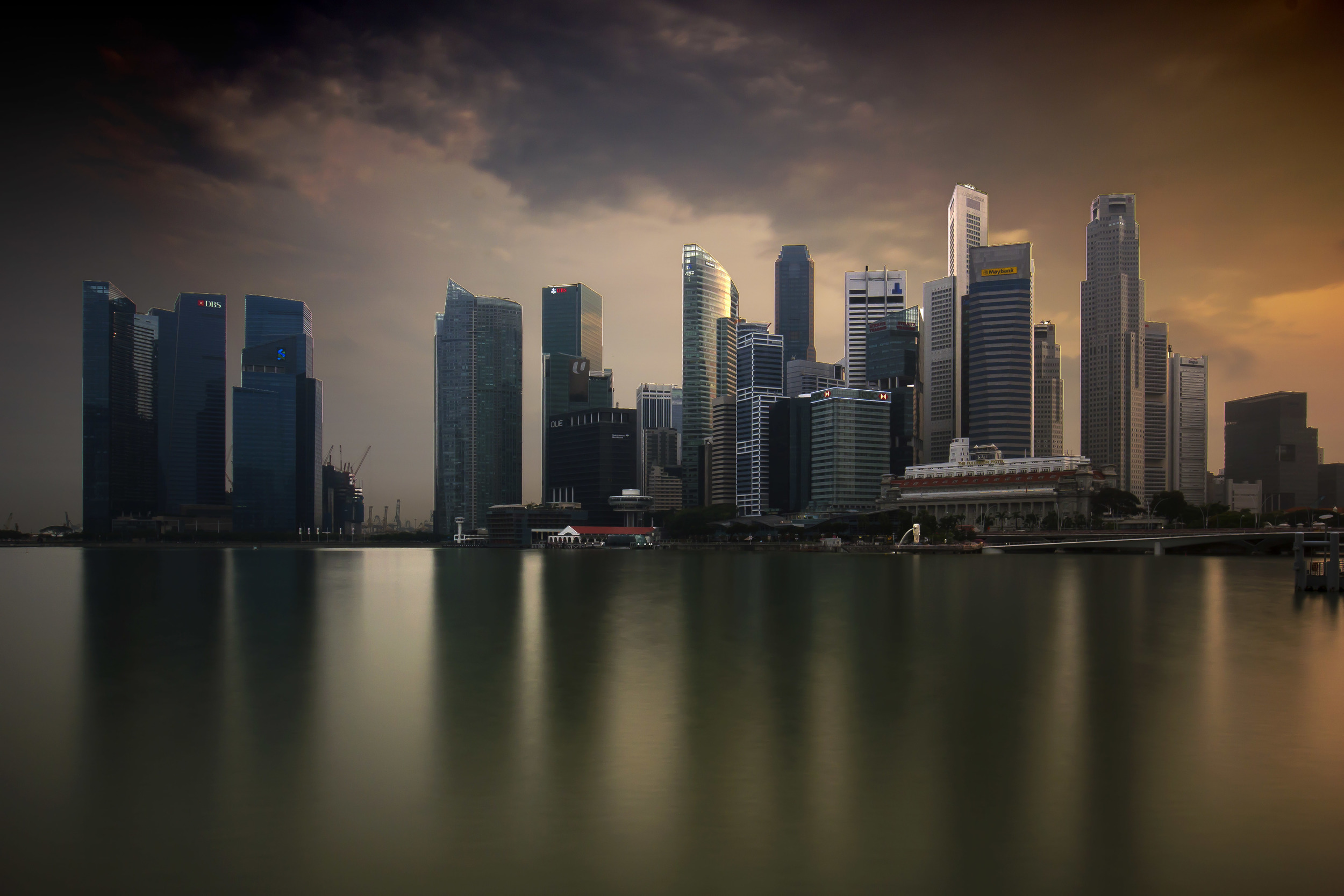 The Golden Singapore Skyline