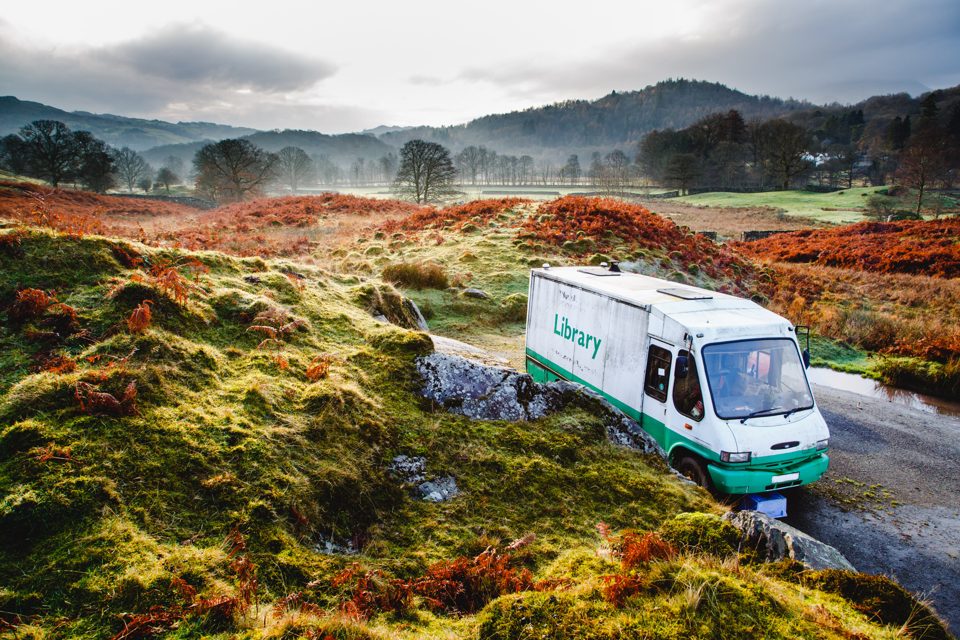 Towards the end of the week in the Lake District I decided to photograph a library van I had seen parked up for several days. I realised someone was living inside it so I tried to be respectful. The photo ended up being one of the best I've ever taken.