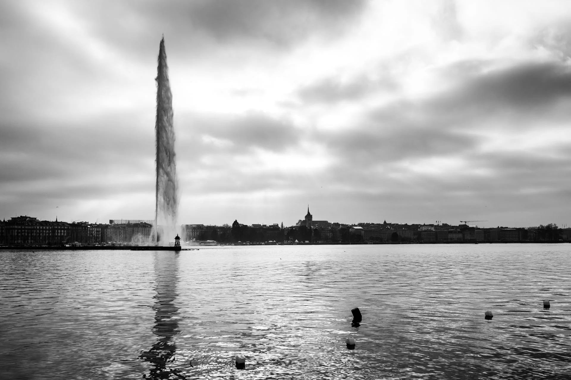 The Jet d'Eau at Lake Geneva.