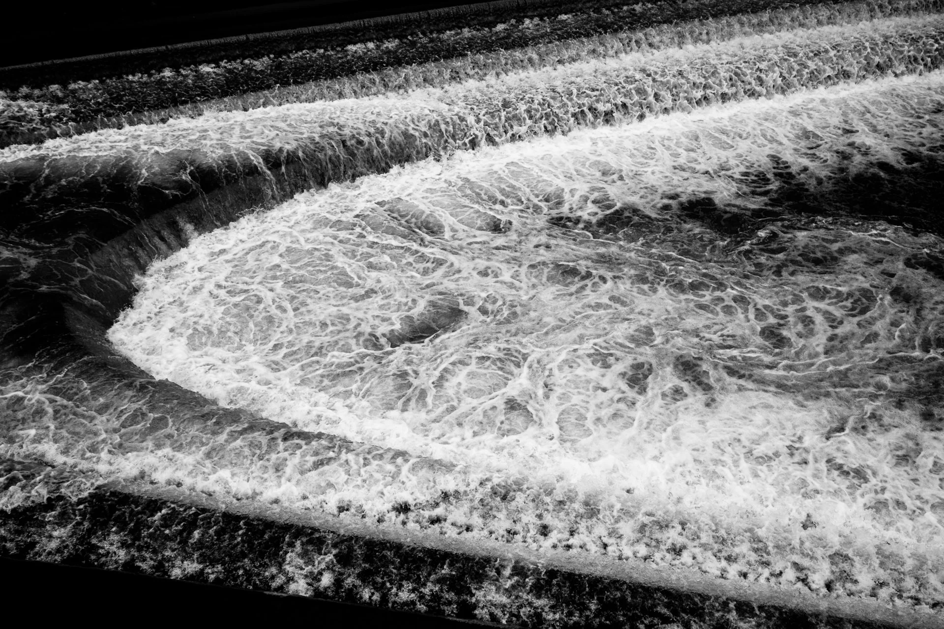 The constant crashing of the water had a calming and hypnotic sound.