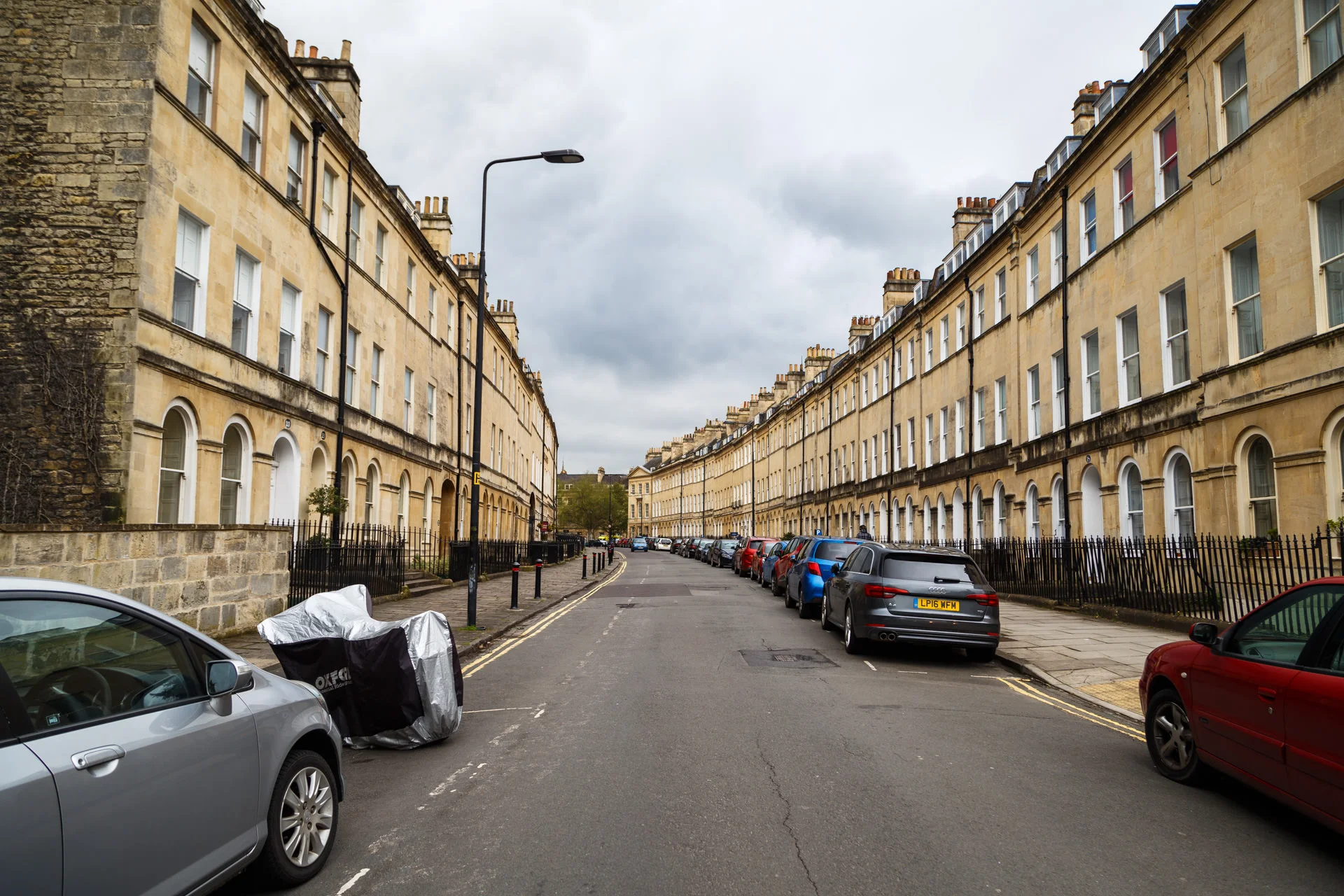 Henrietta Street. The yellow-coloured stone is distinctive and used throughout Bath.