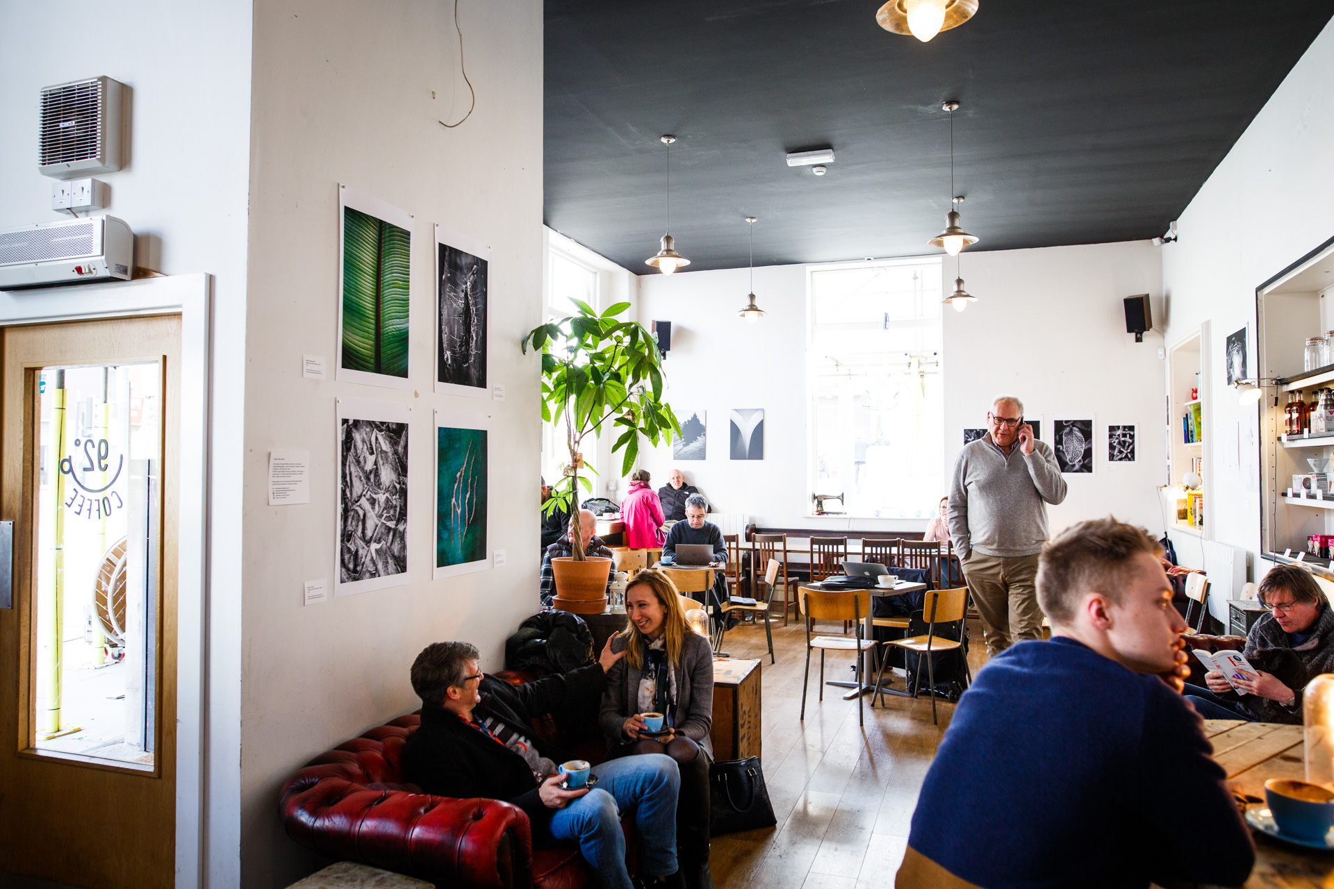 My work on show at 92 Degrees Coffee.