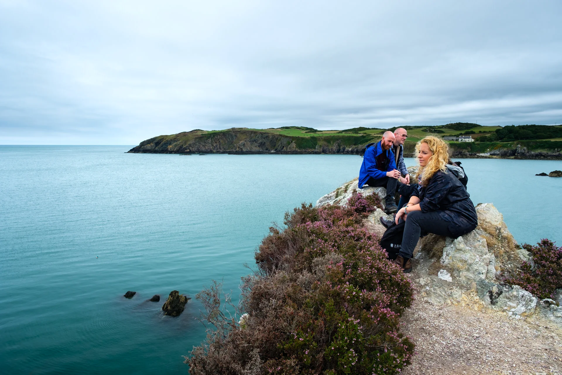Perched up on this rock we got a great 360 degree view of our surroundings (with Keiron, Gin and Angie).