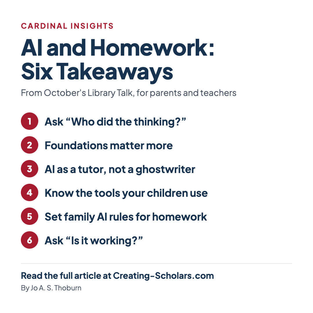 AI and Homework: Six Takeaways from Our Library Talk