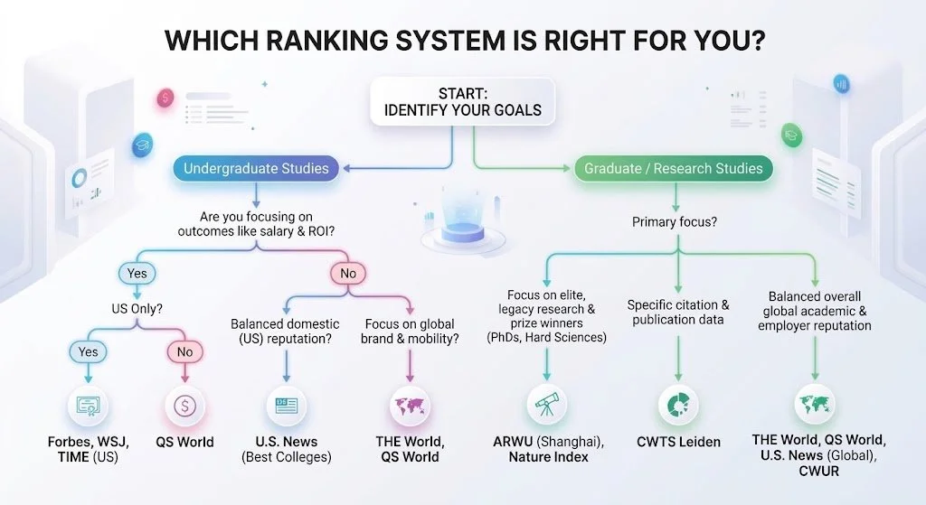The Top Ten University Ranking Systems and How To Use Them
