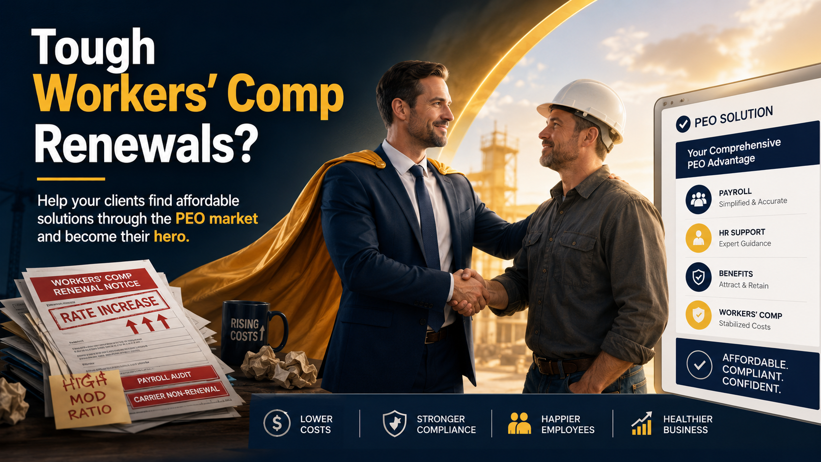 Tough Workers’ Comp Renewal? The PEO Market May Give Your Client Another Option