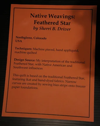 Native Weaving- Feathered Star Writeup