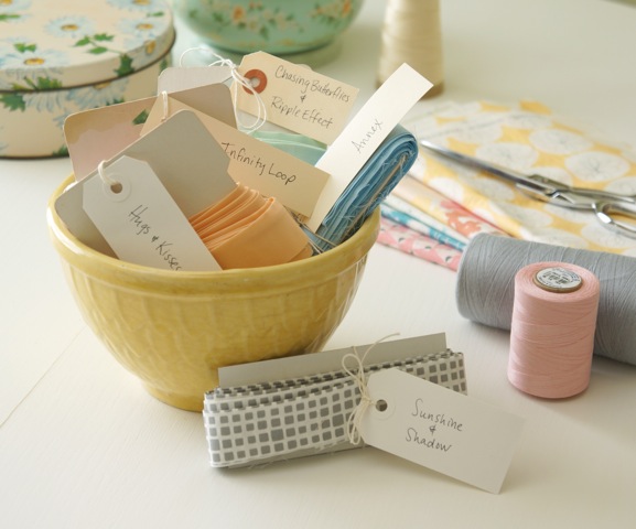 Binding bundles labeled and ready to sew!