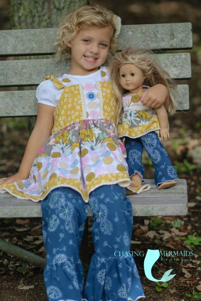 Sketchbook fabrics outfits made by Chasing Mermaids