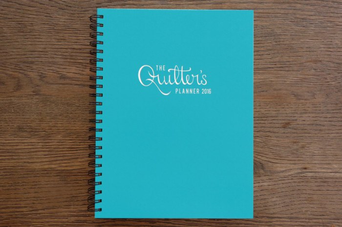 The Quilter's Planner by Stephanie Palmer at Late Night Quilter