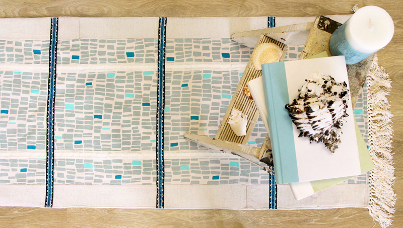 Canvas floor cloth by Sharon Holland (Photo courtesy of Art Gallery Fabrics)
