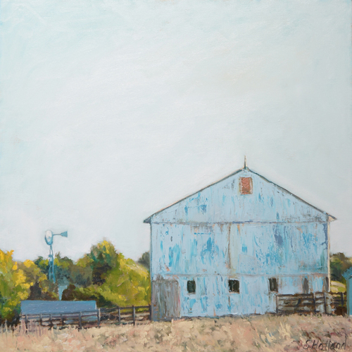 Blue Shade by Sharon Holland 20'' x 20'' oil on canvas