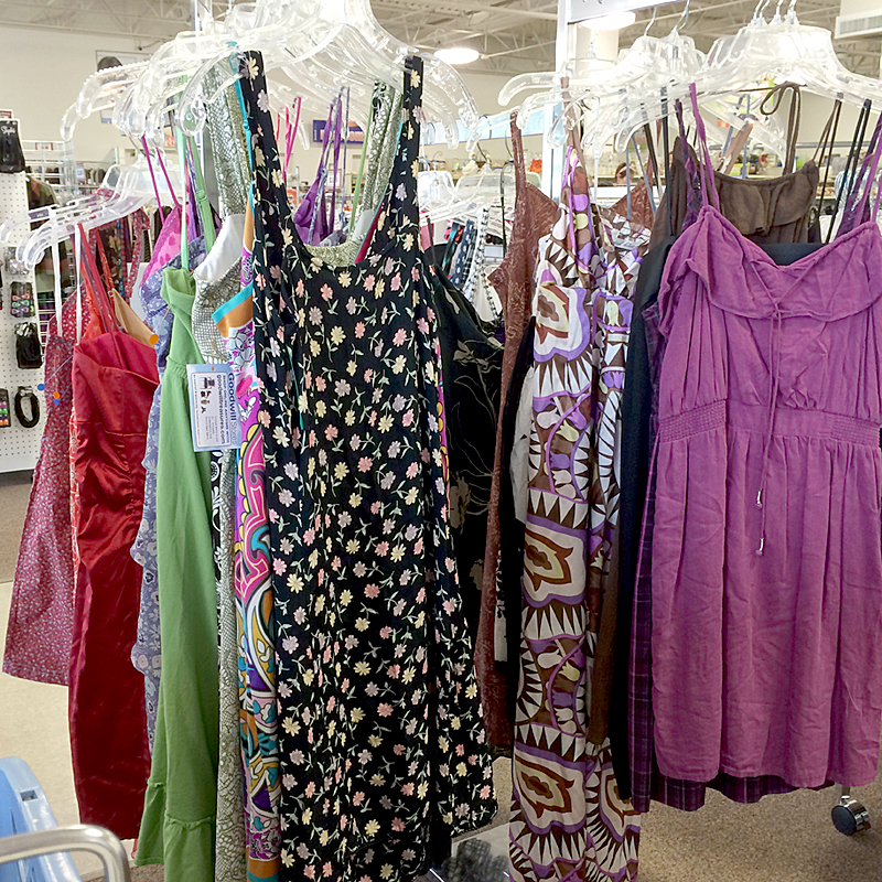 Selection of sundress at Goodwill