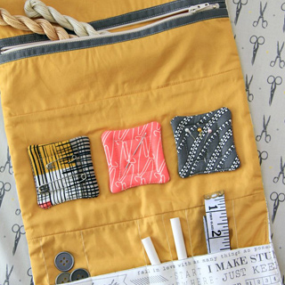 Make and Mend sewing kit free pattern by AGF using Maker fabrics