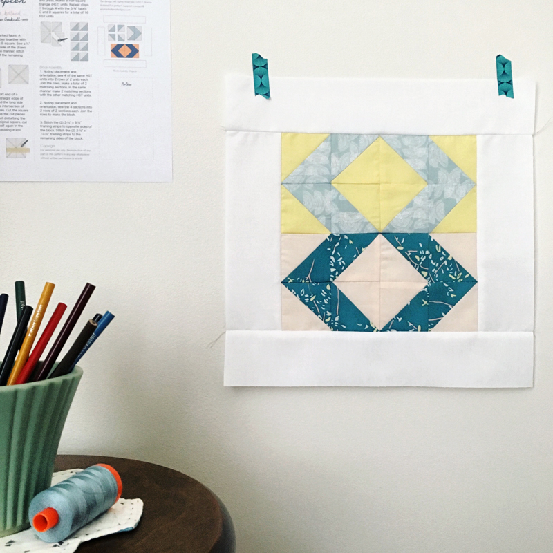 Sewcial Bee Sampler Block #1 Patience Corners