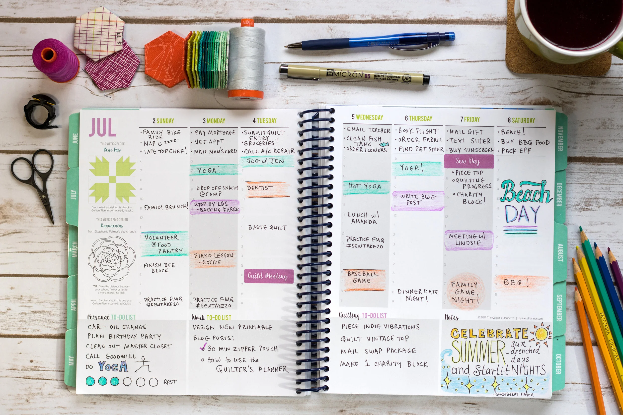 The Quilter's Planner photo courtesy of The Quilter's Planner
