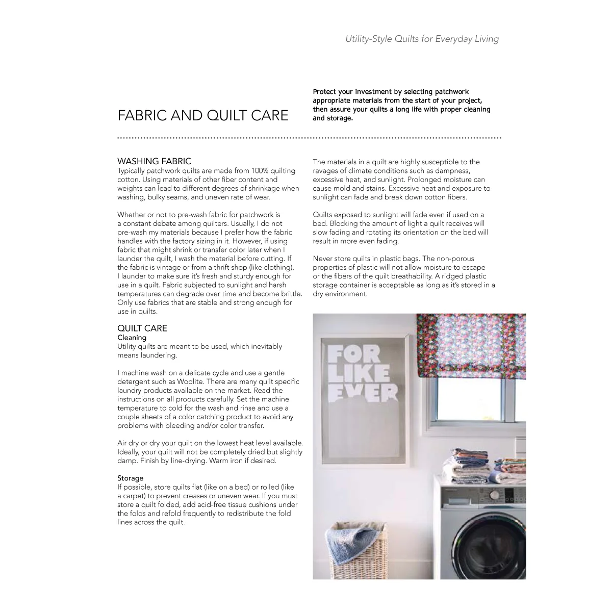 Excerpt from Utility-Style Quilts for Everyday Living book 