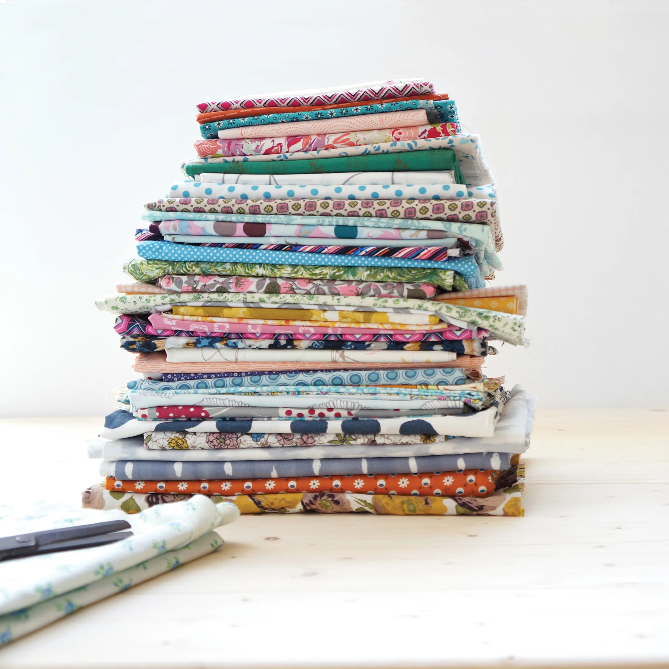 Fabric stack photo by Sharon Holland