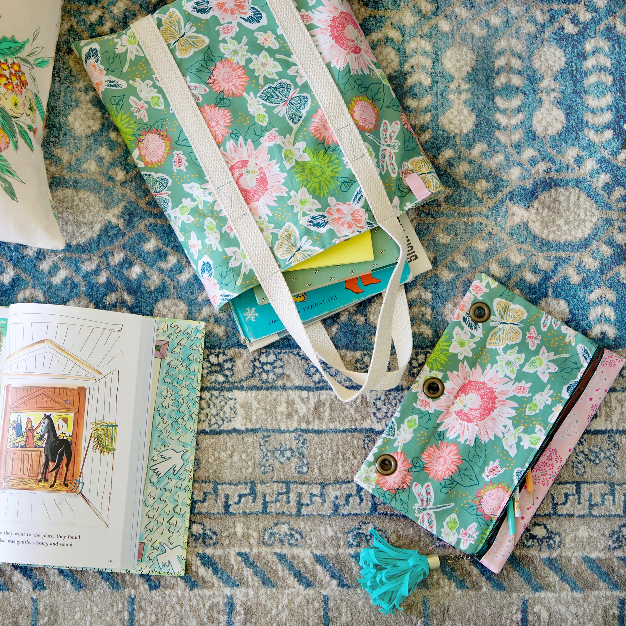 Tote and Pencil Pouch by Sharon Holland.jpg