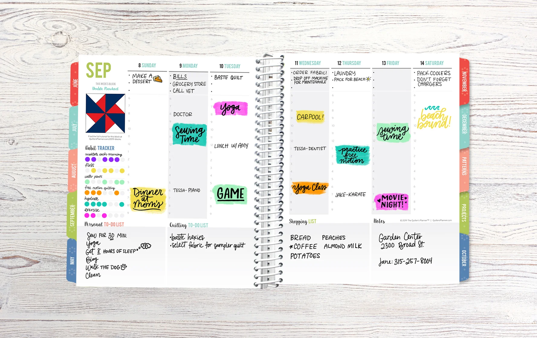 Photo courtesy of The Quilter’s Planner