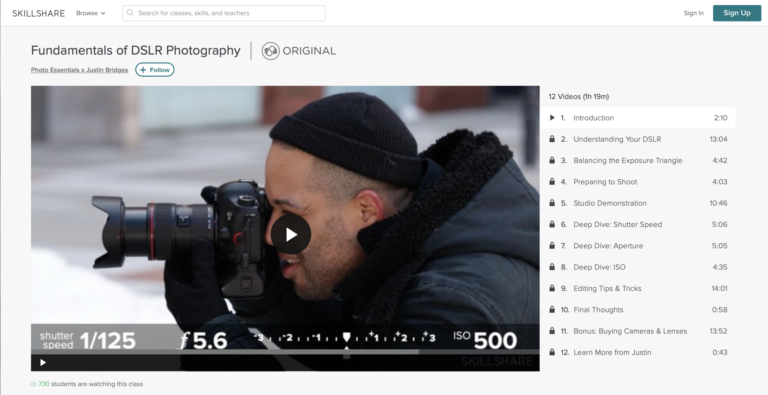 Fundamentals of DSLR Photography with Justin Bridges