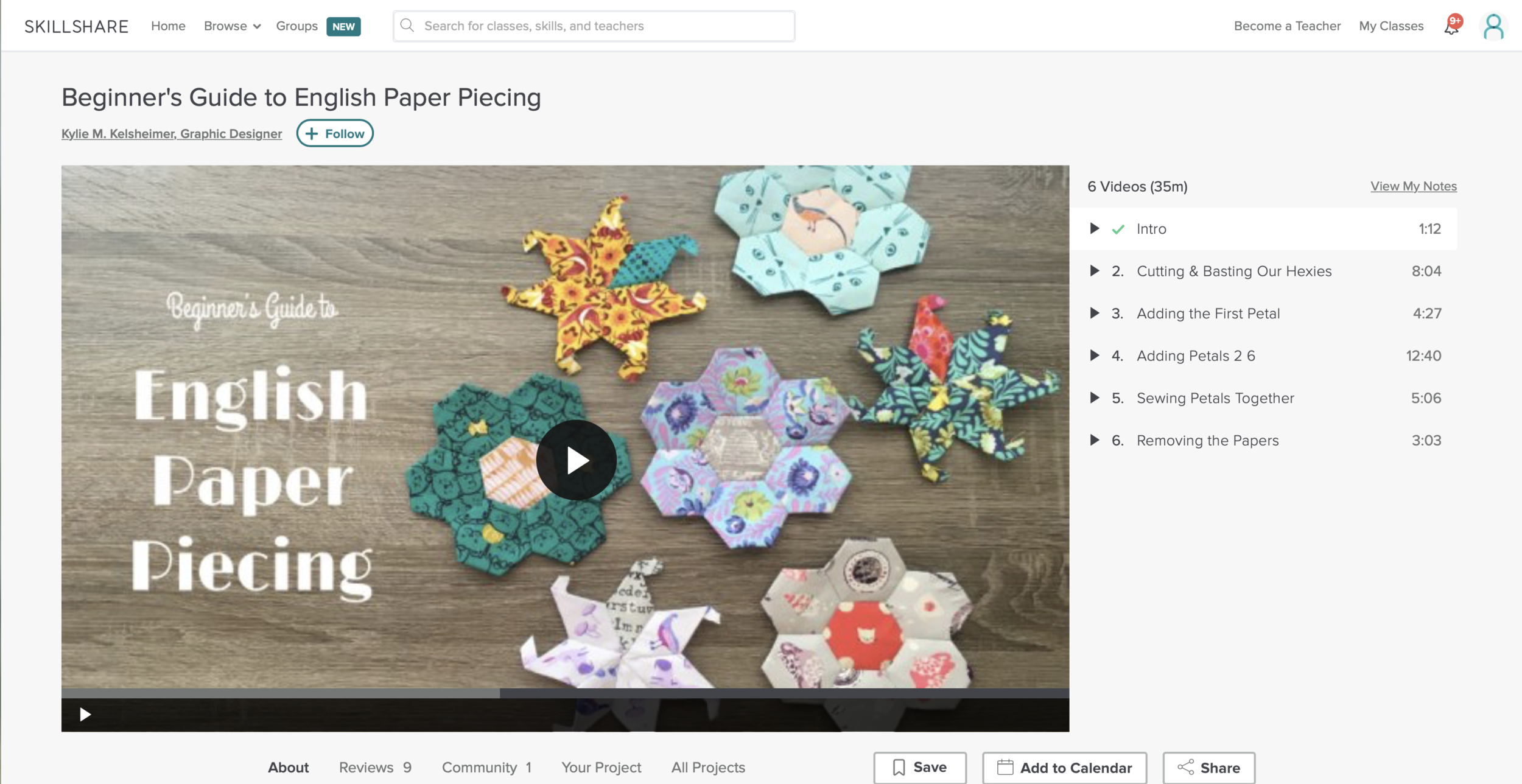 Beginner’s Guide to English Paper Piecing with Kylie M. Kelsheimer
