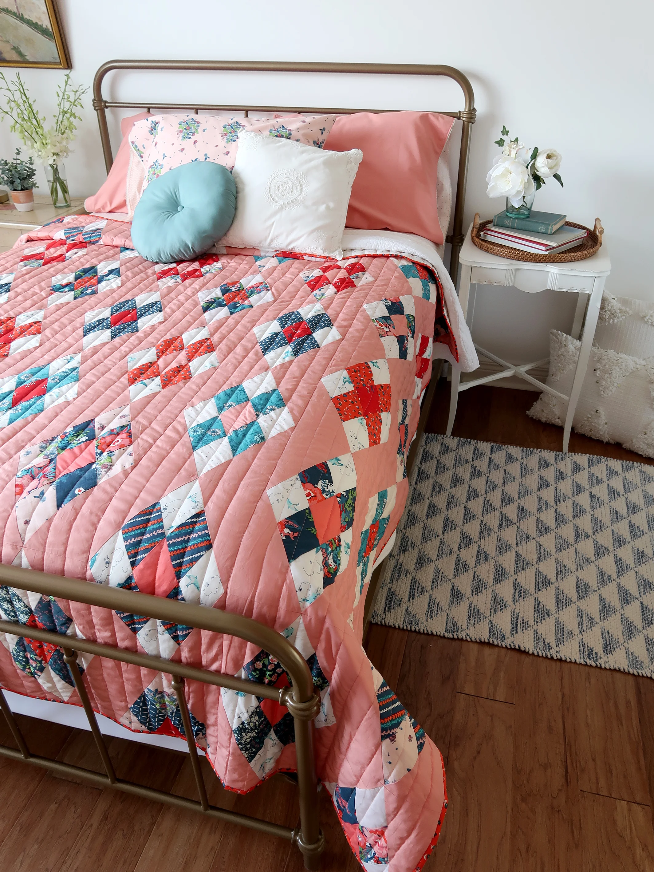 Diamond-Cut Quilt designed, made, and photographed by Sharon Holland