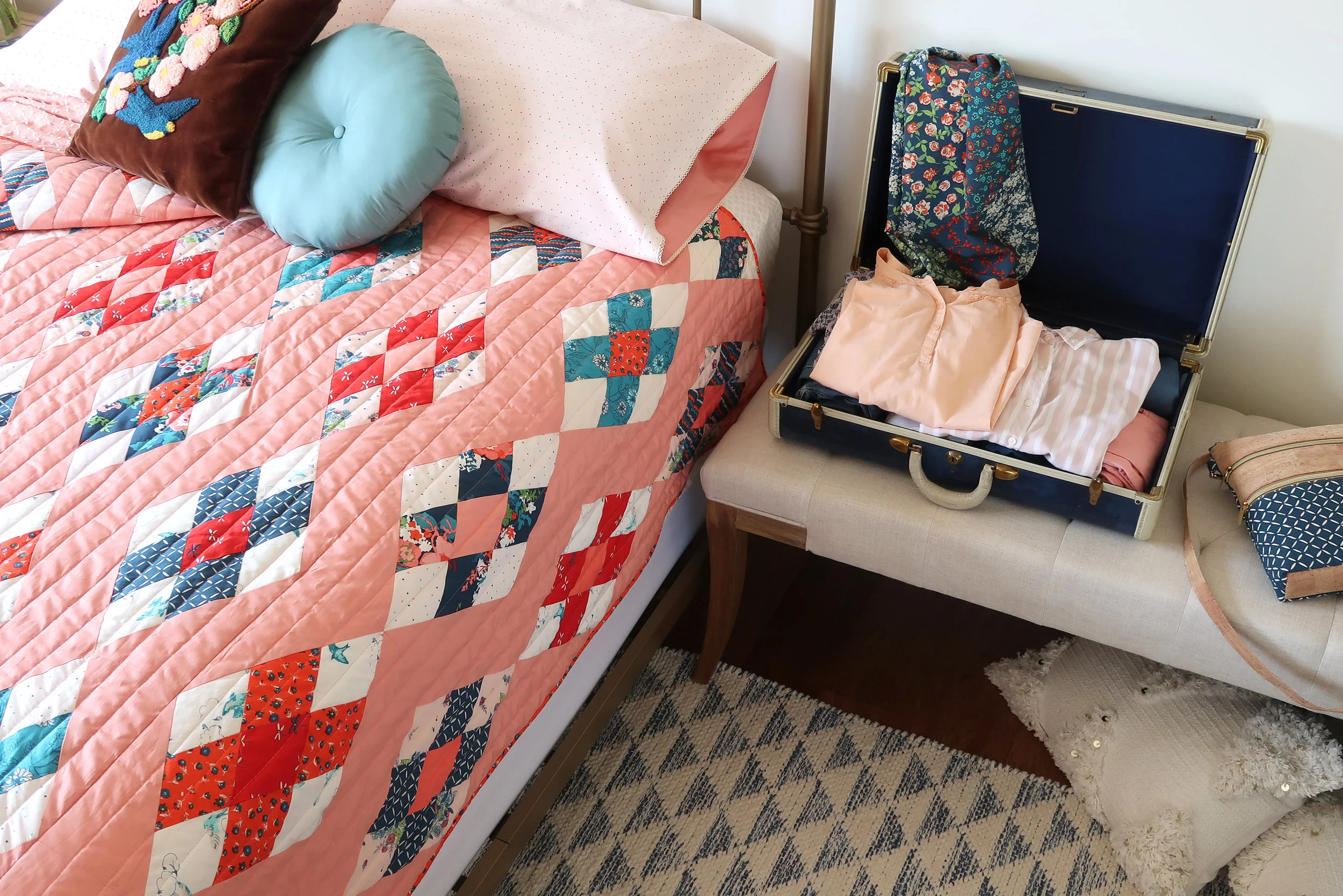 Diamond-Cut Quilt designed, made, and photographed by Sharon Holland