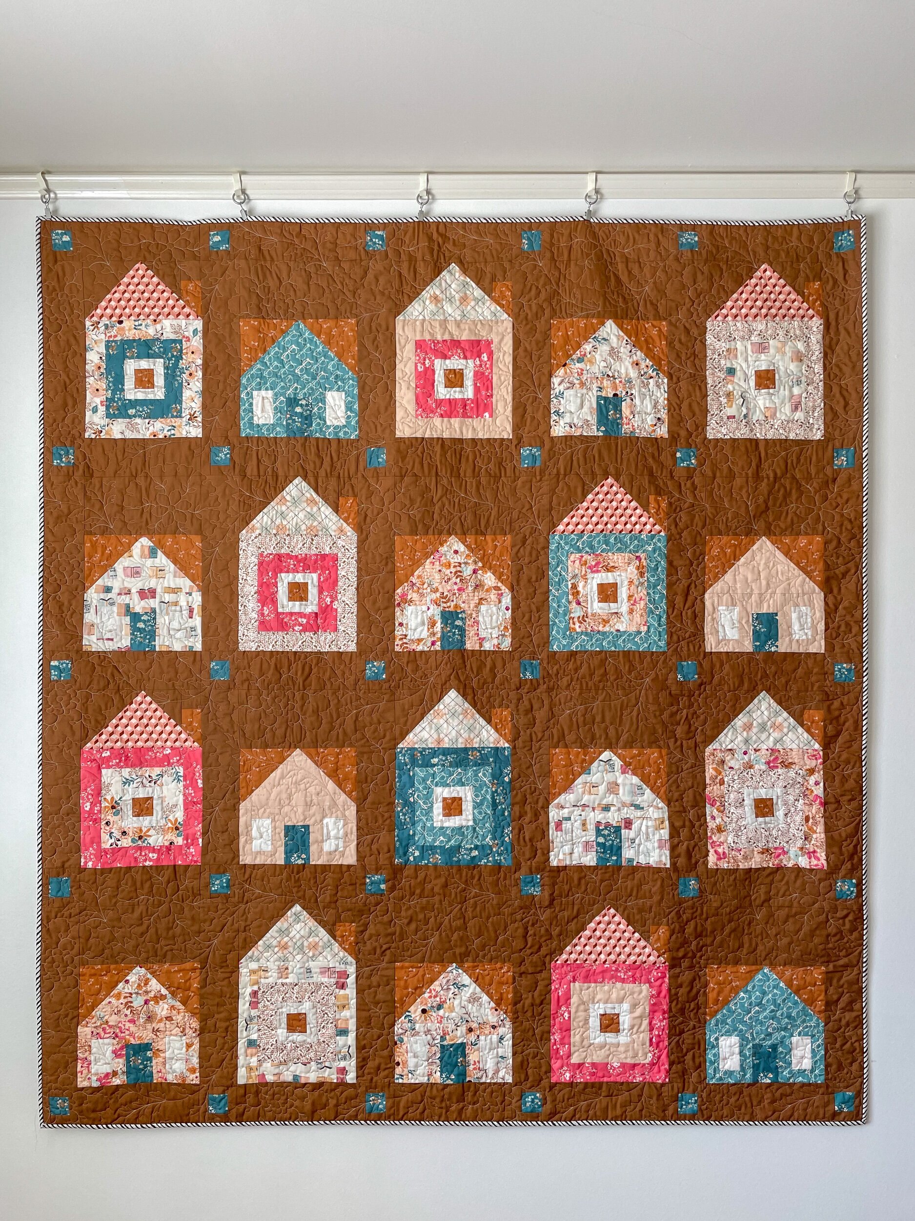 Quilt Kit with Log Cabin Pattern Pardon My French Fabric