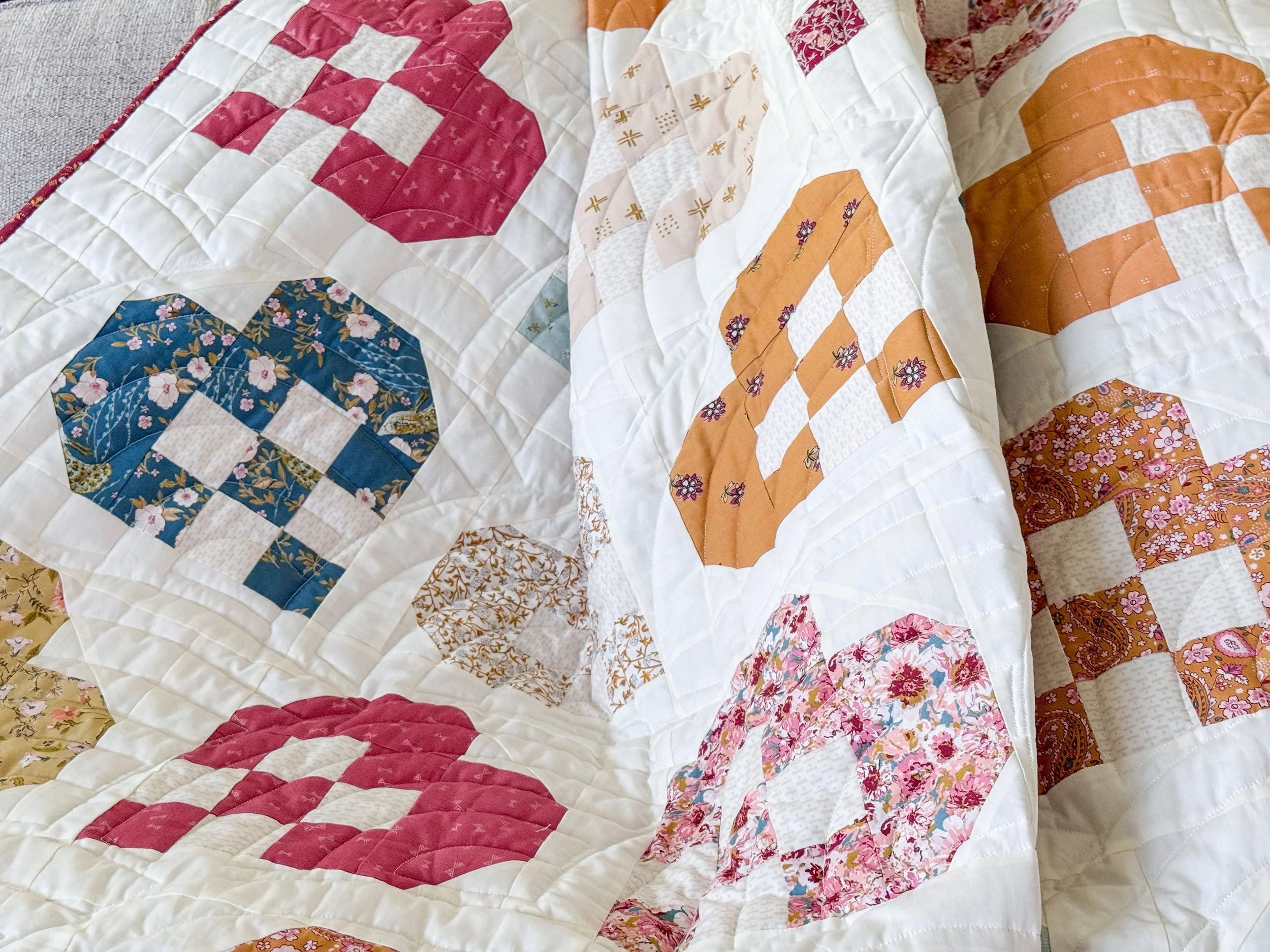 Patchwork Hearts Quilt