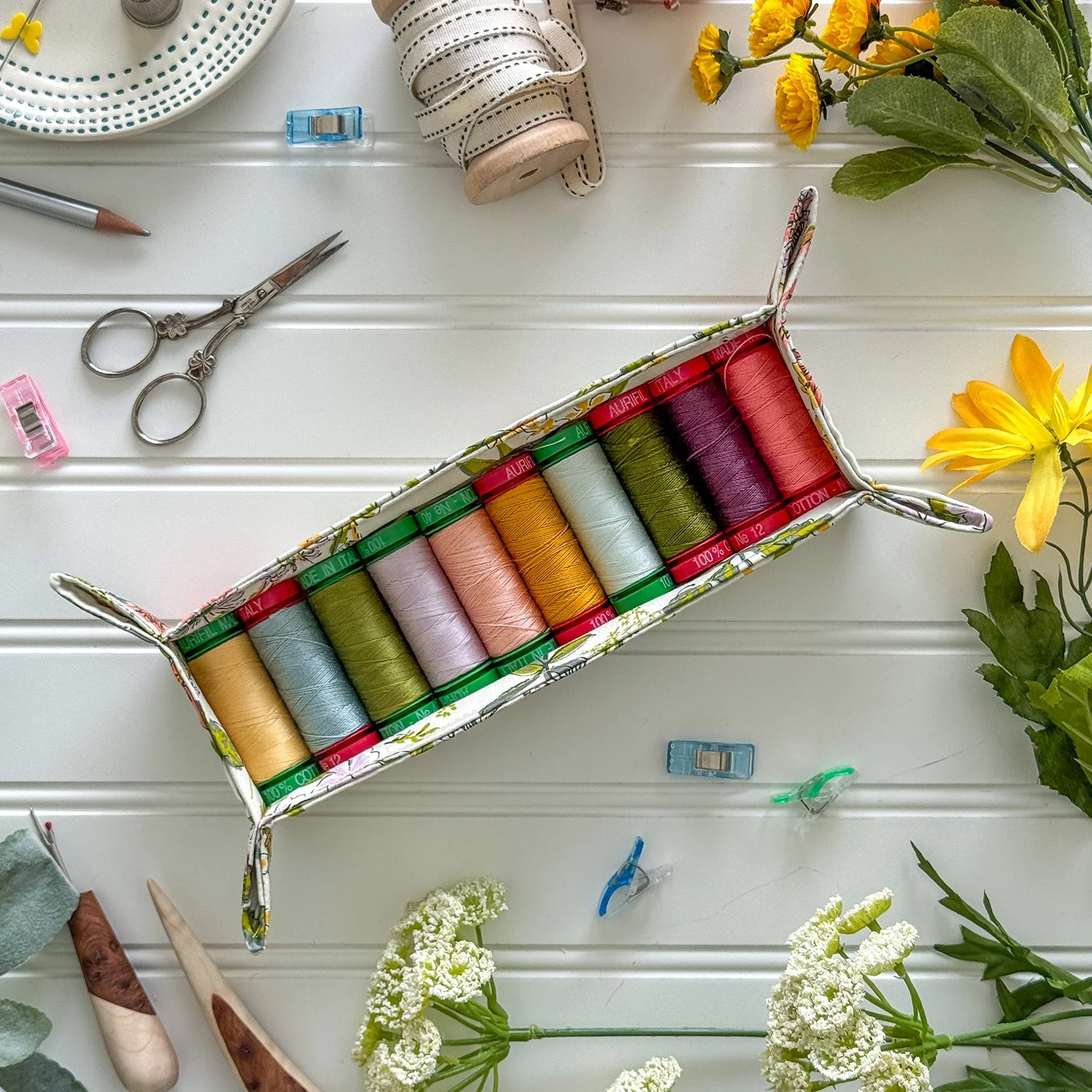 Fabric tray sewing tutorial