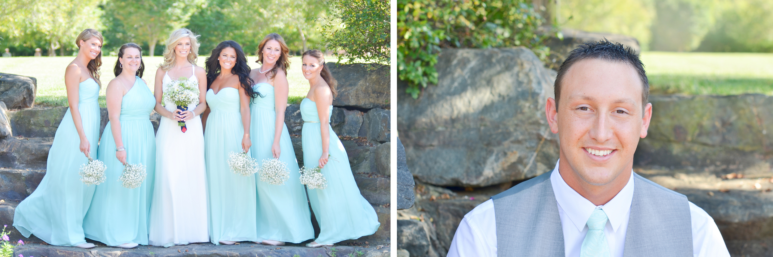 The beautiful belles and the handsome groom.