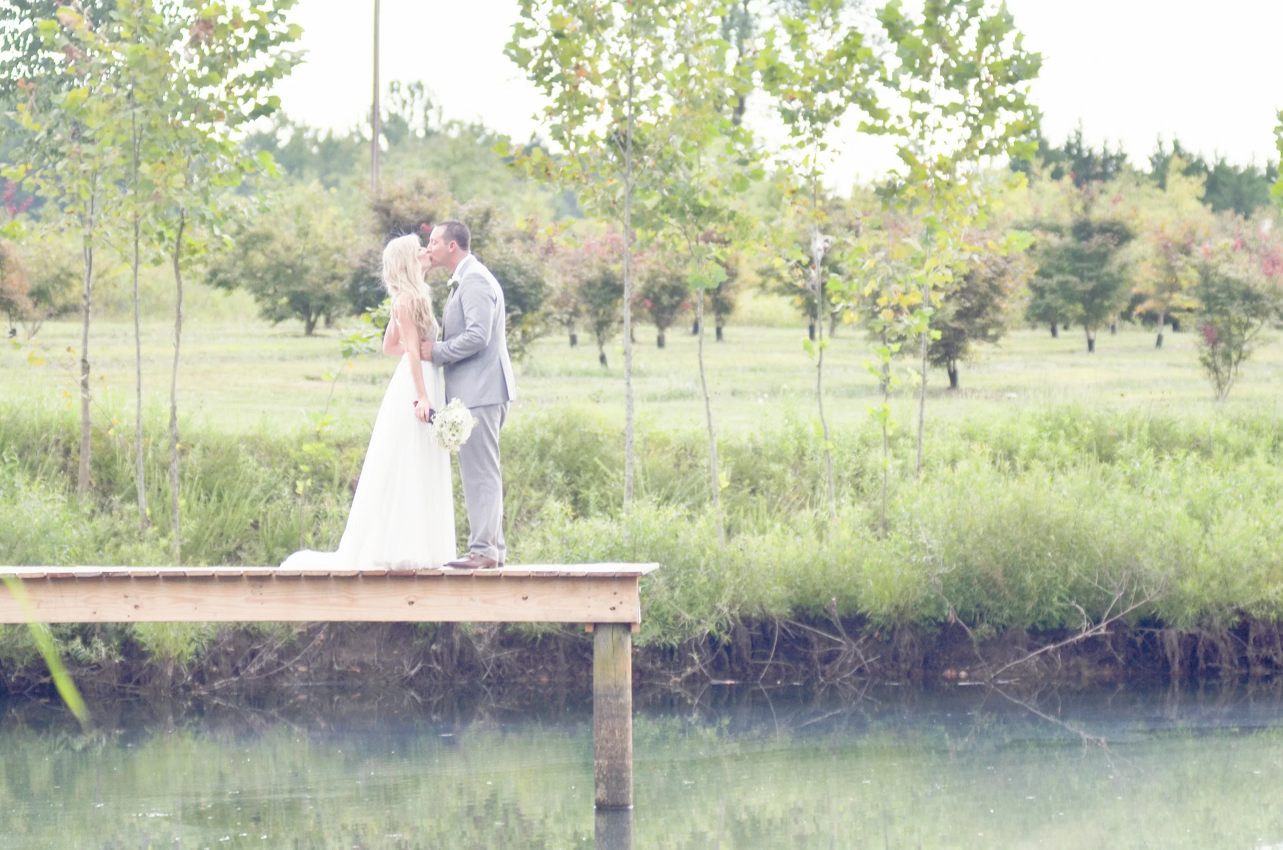 We stopped for a few extra shots at this awesome lake before returning to the cocktail hour, just in time for the reception to start.