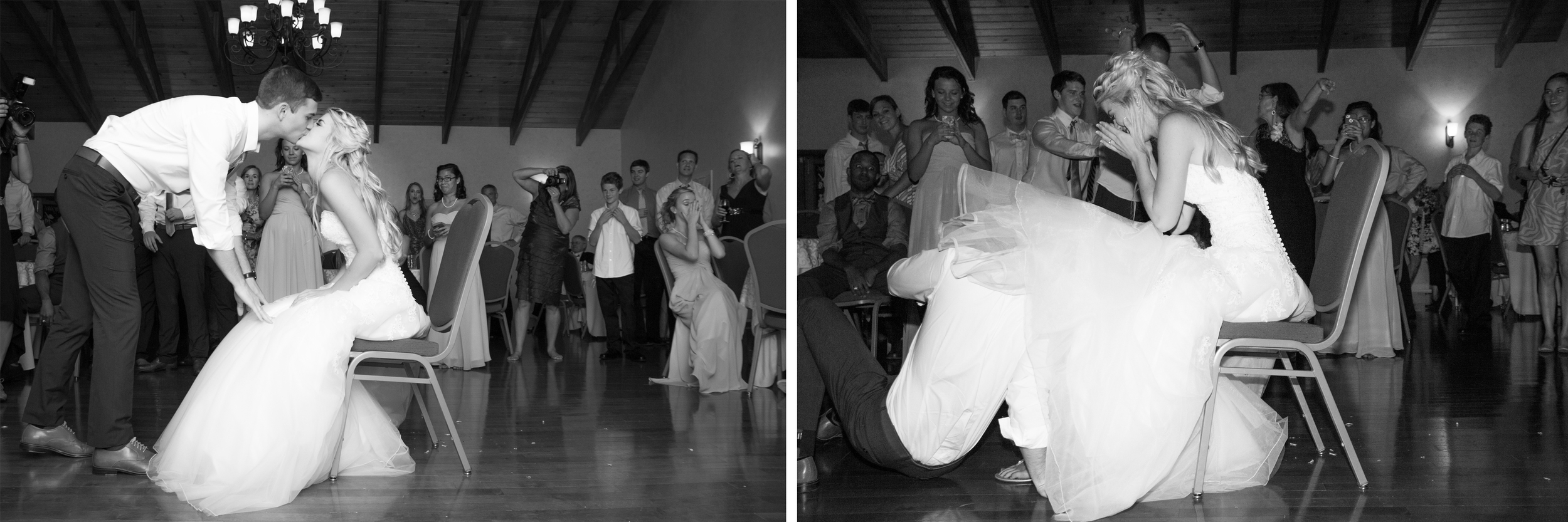 The garter retrieving was way more exciting than the garter toss!