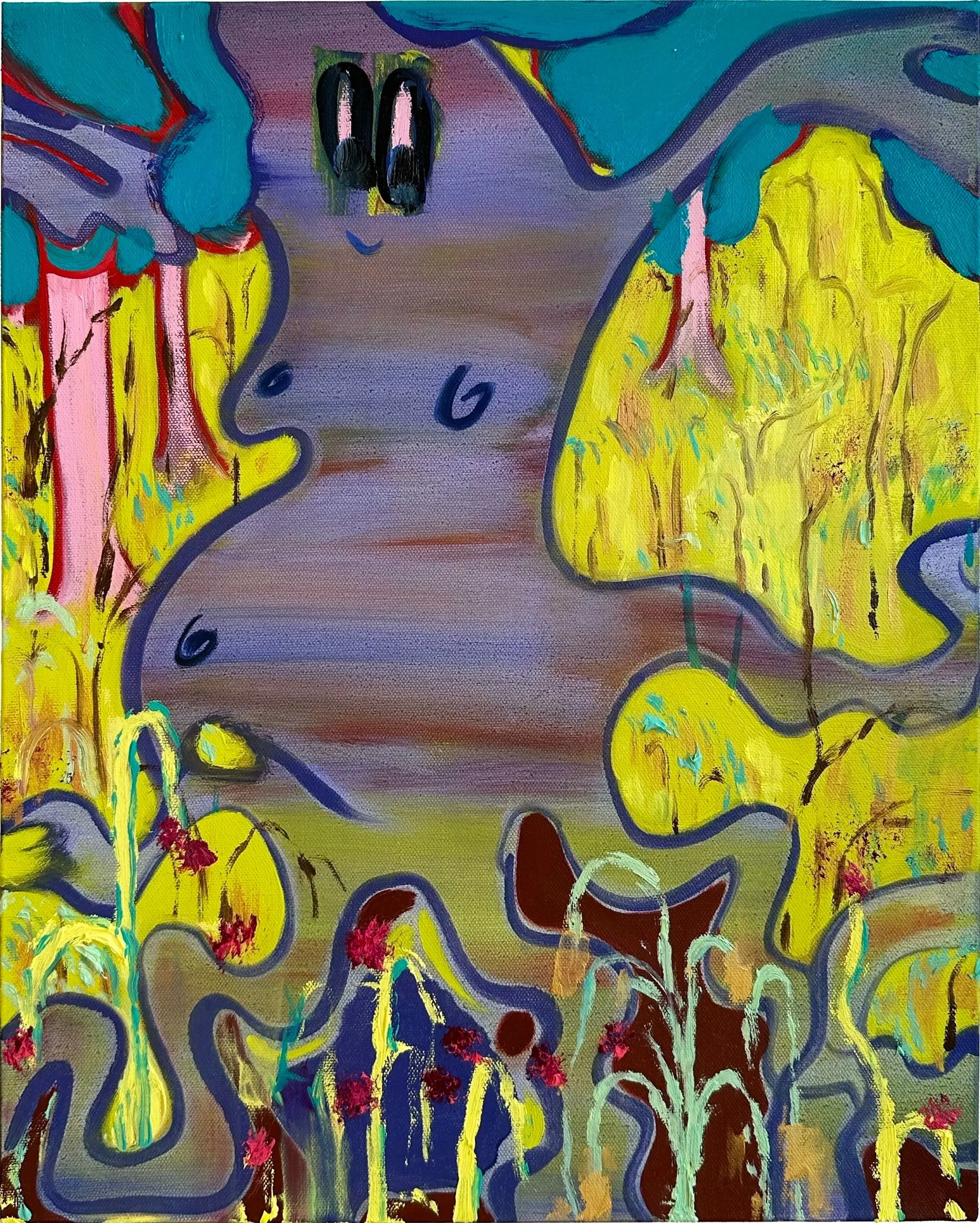 "Birth!" said the Birch, 2025, oil on canvas, 20x16 inches