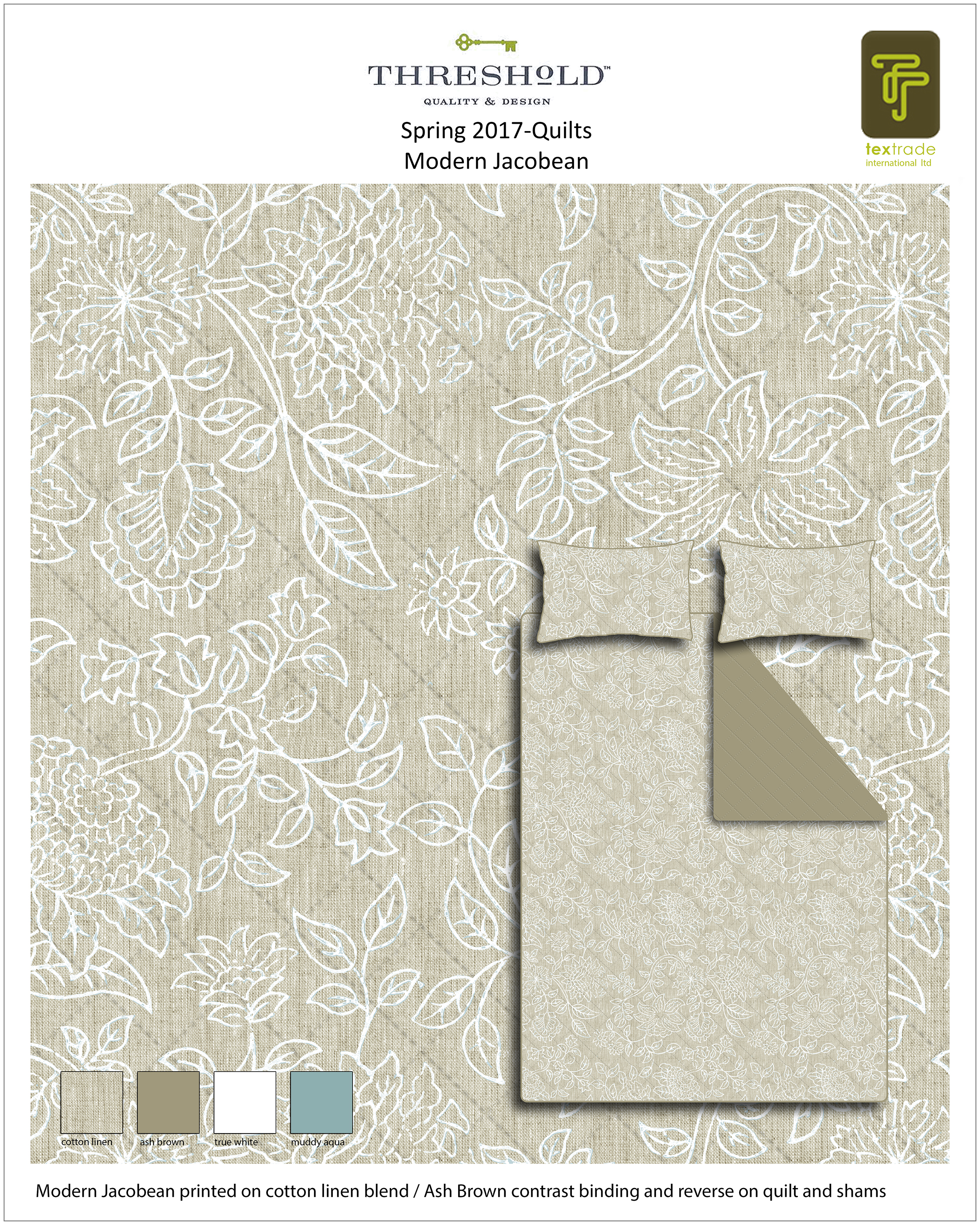 Modern Jacobean Cotton Linen Quilt.jpg
