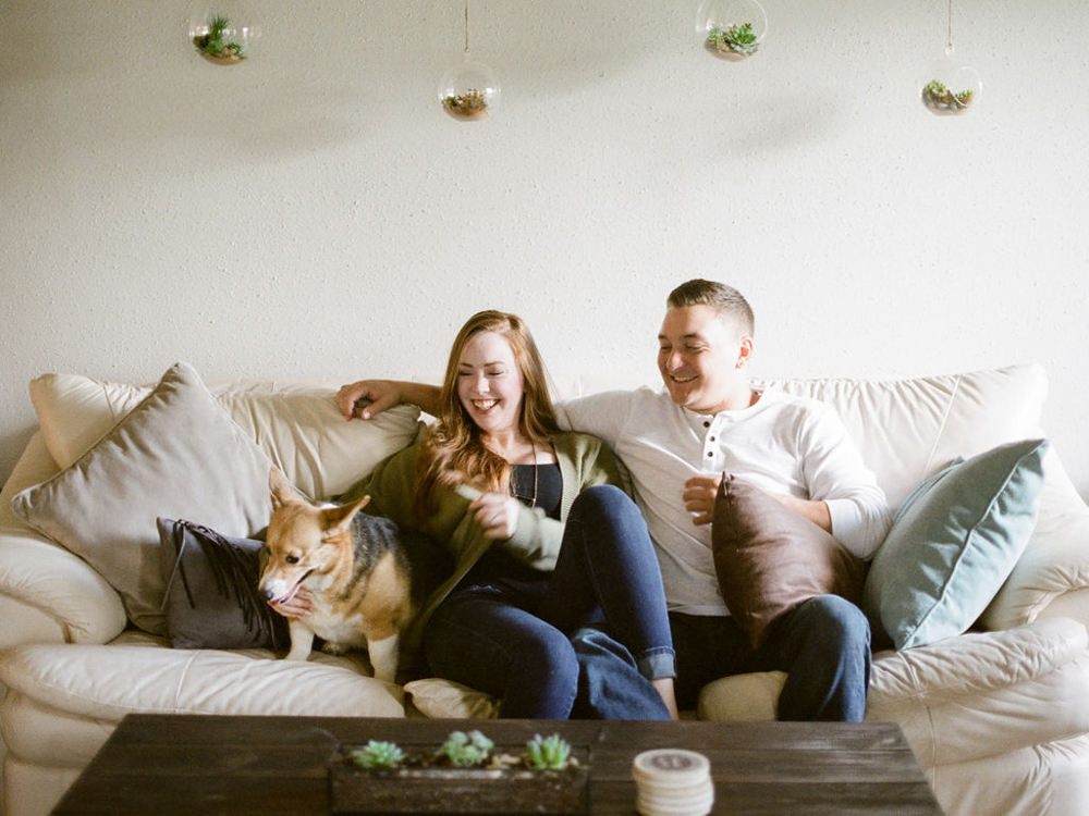 in home engagement session - film photographer - houston wedding photographer-2.jpg