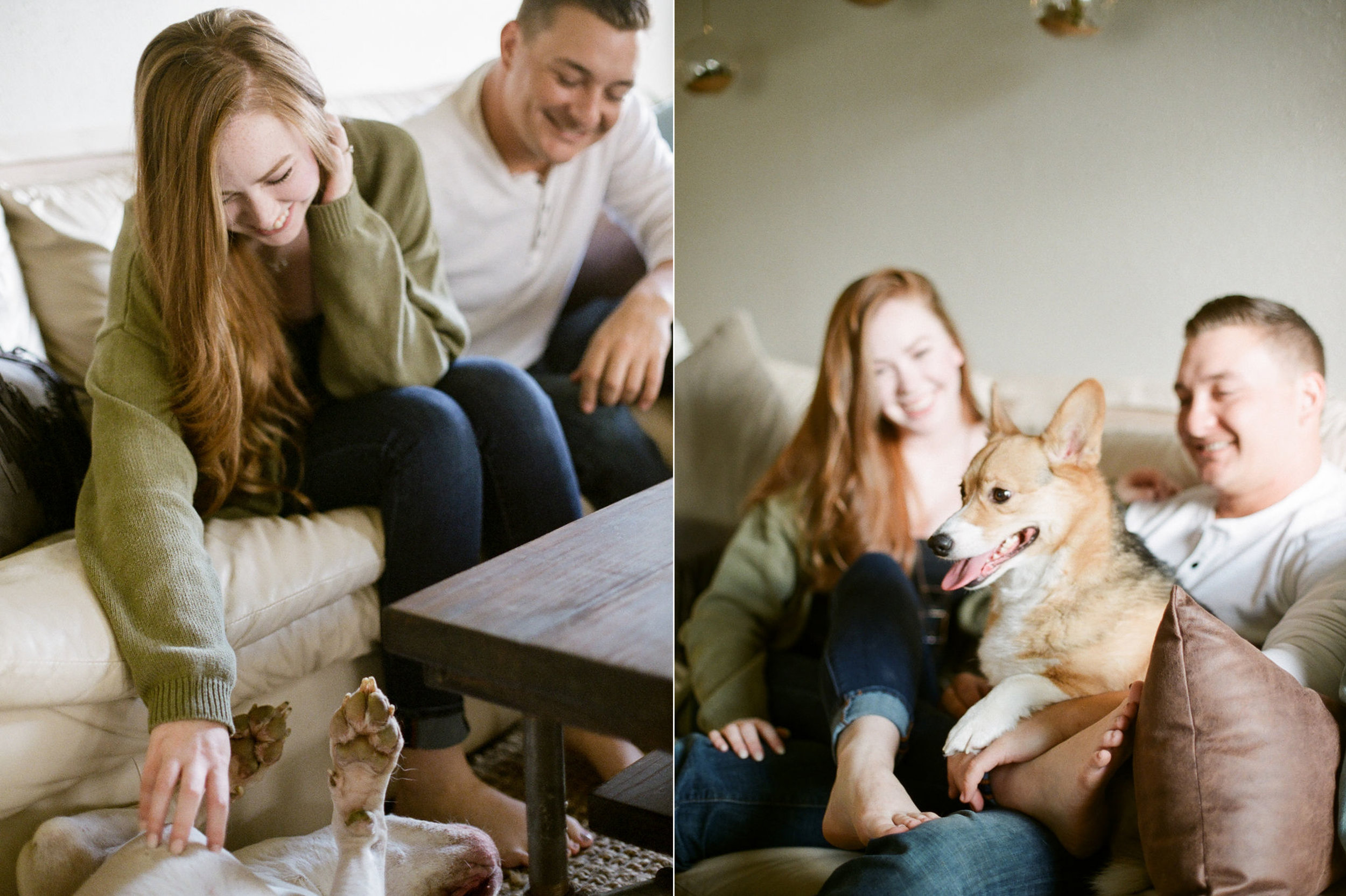 in home engagement session - film photographer - houston wedding photographer-11.jpg