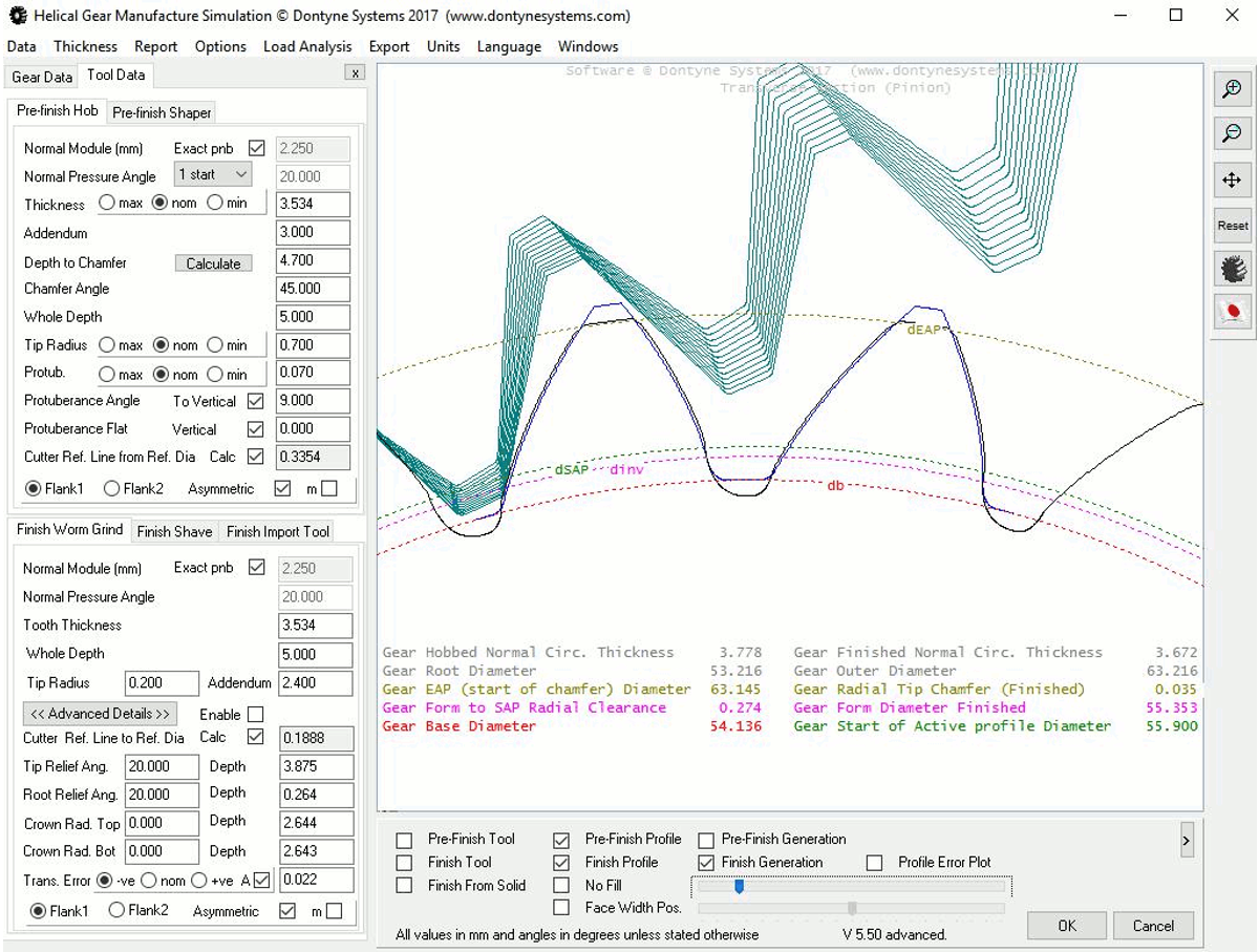 Gear Design Software, Gear Design, Manufacture, Inspection, Correction