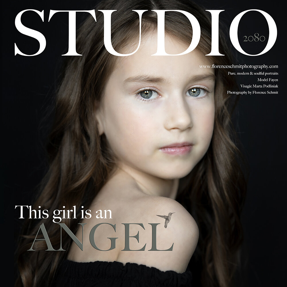 On the cover of a magazine model portfolio kleur foto meisje met groene ogen.jpg