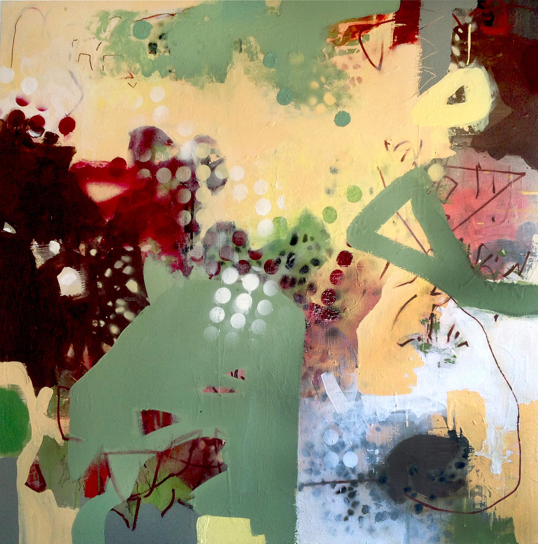 Acrylic on wood panel 15LWP101 36" x 36" x 1 1/2"