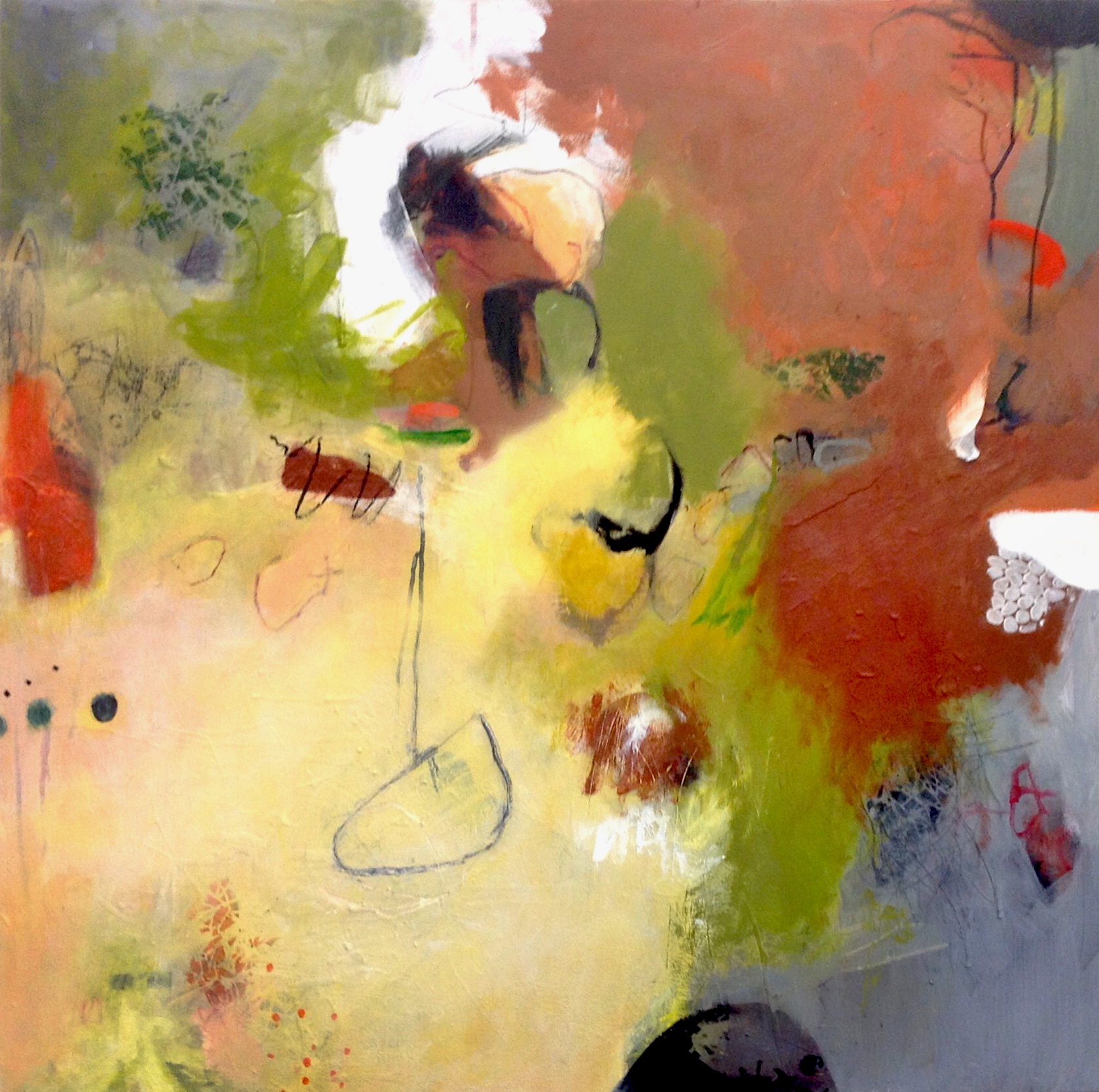 Acrylic on wood panel 15LWP103 36" x 36" x 1 1/2"