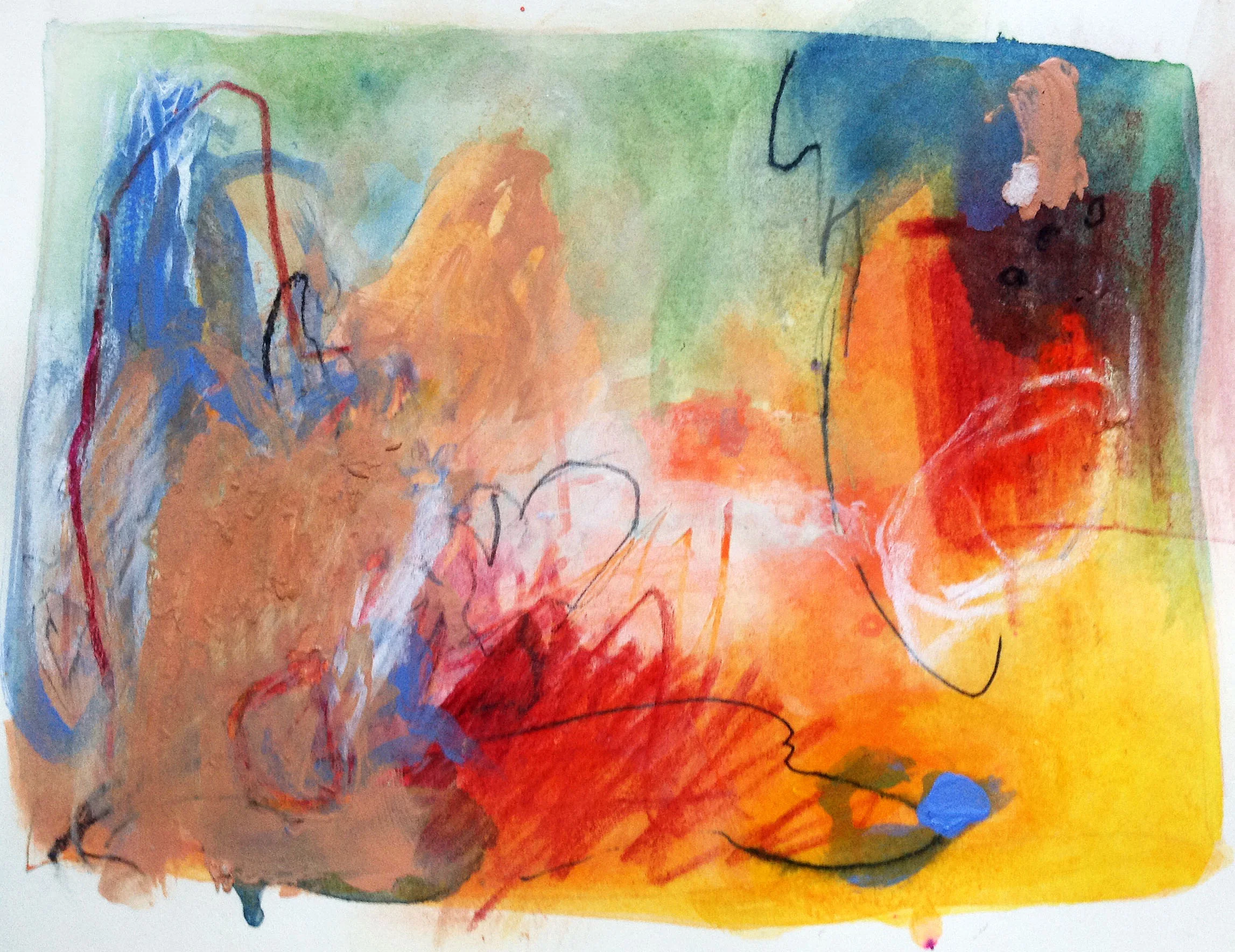Acrylic and graphic on paper 14WOP Original is NFS Giclee print only, any size