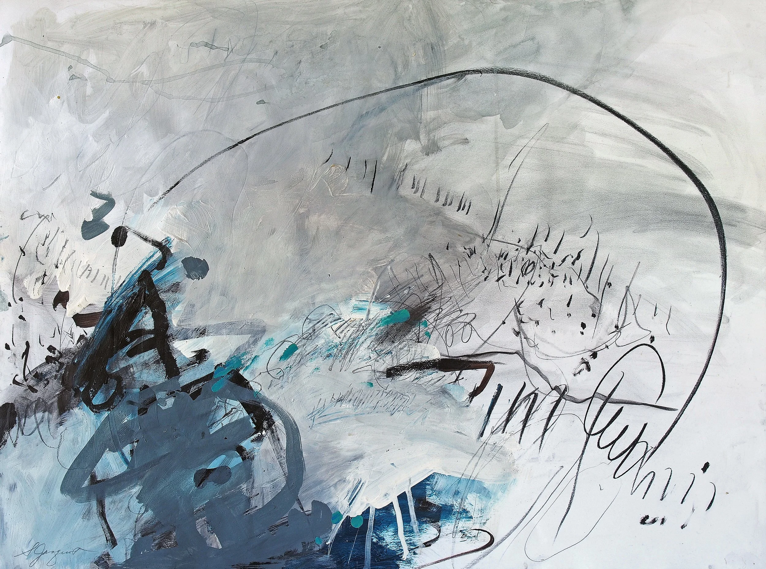 Acrylic and graphite on paper 16WOP 24" X 18" unframed $500 + SHIPPING