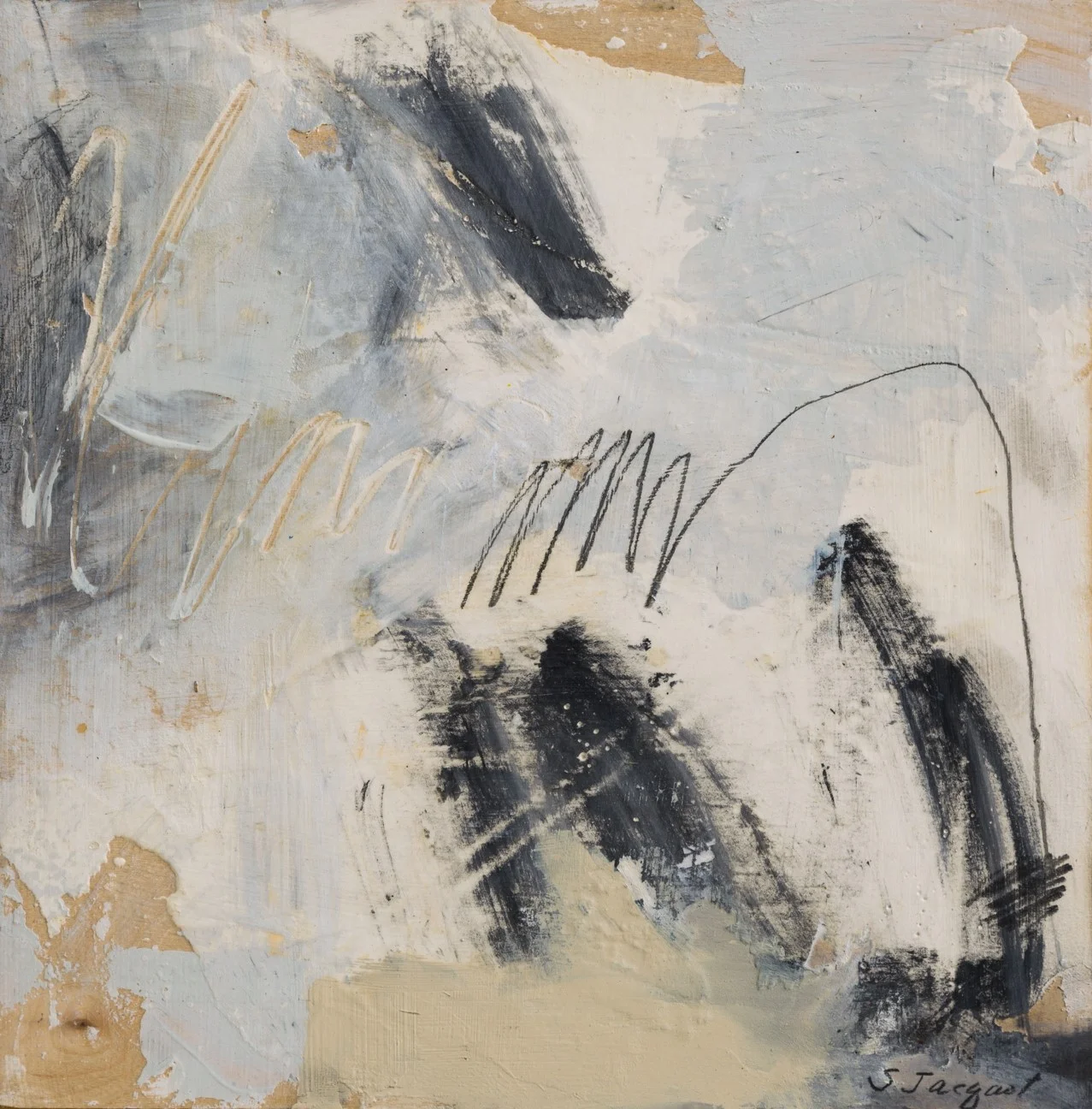 Haiku Series Acrylic, graphite, charcoal on wood panel basswood frame 16SWP103