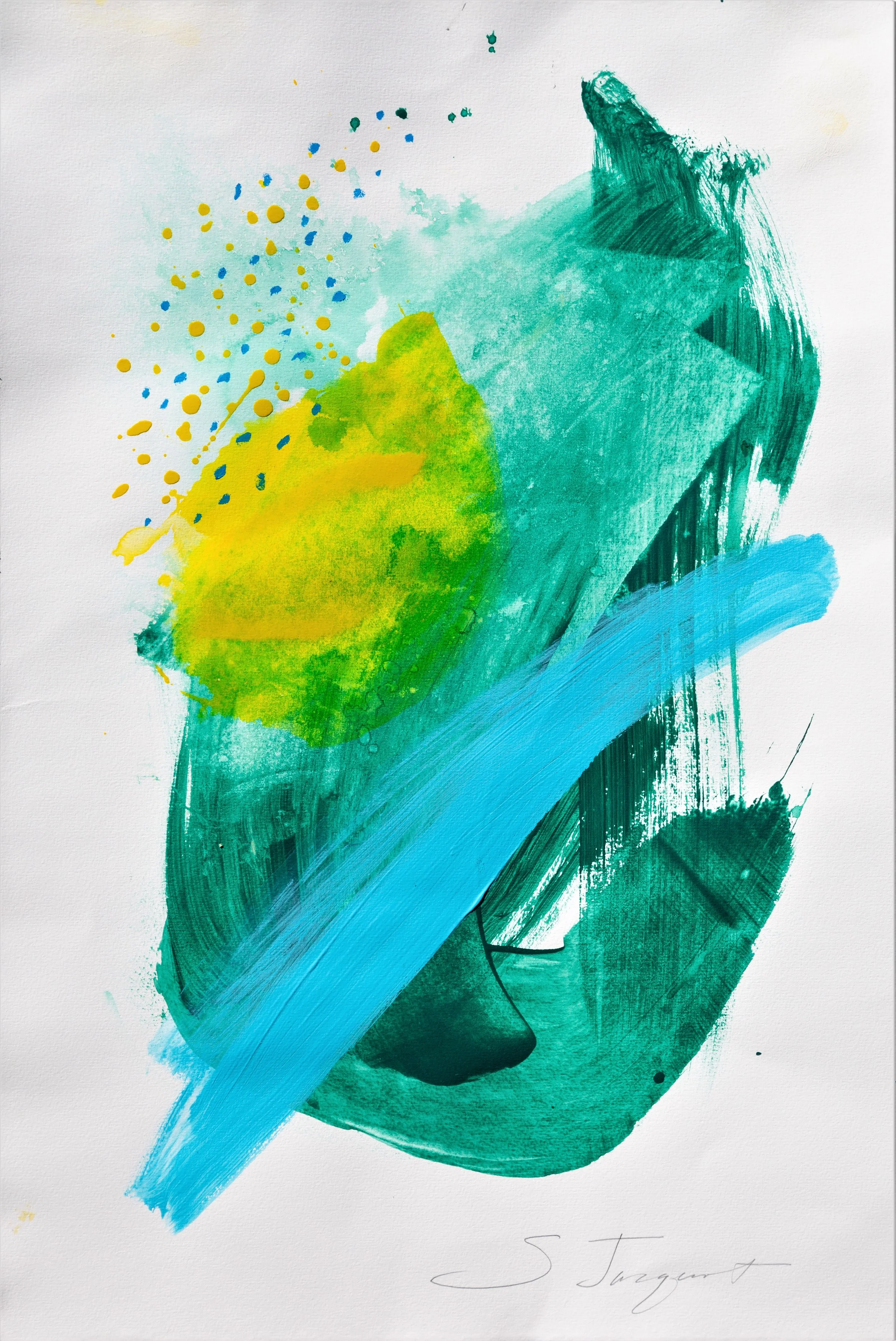 Conversations 10 22” x 15” Acrylic and solid paint on paper 2018 SOLD