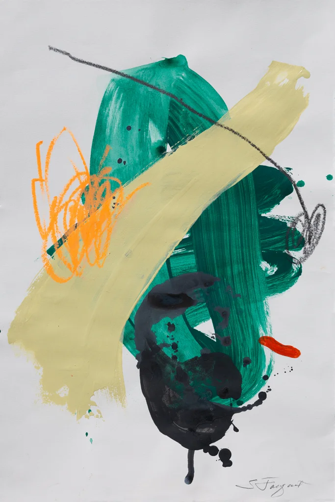 Conversations 34 22” x 15” Acrylic, graphite and solid paint on paper 2018