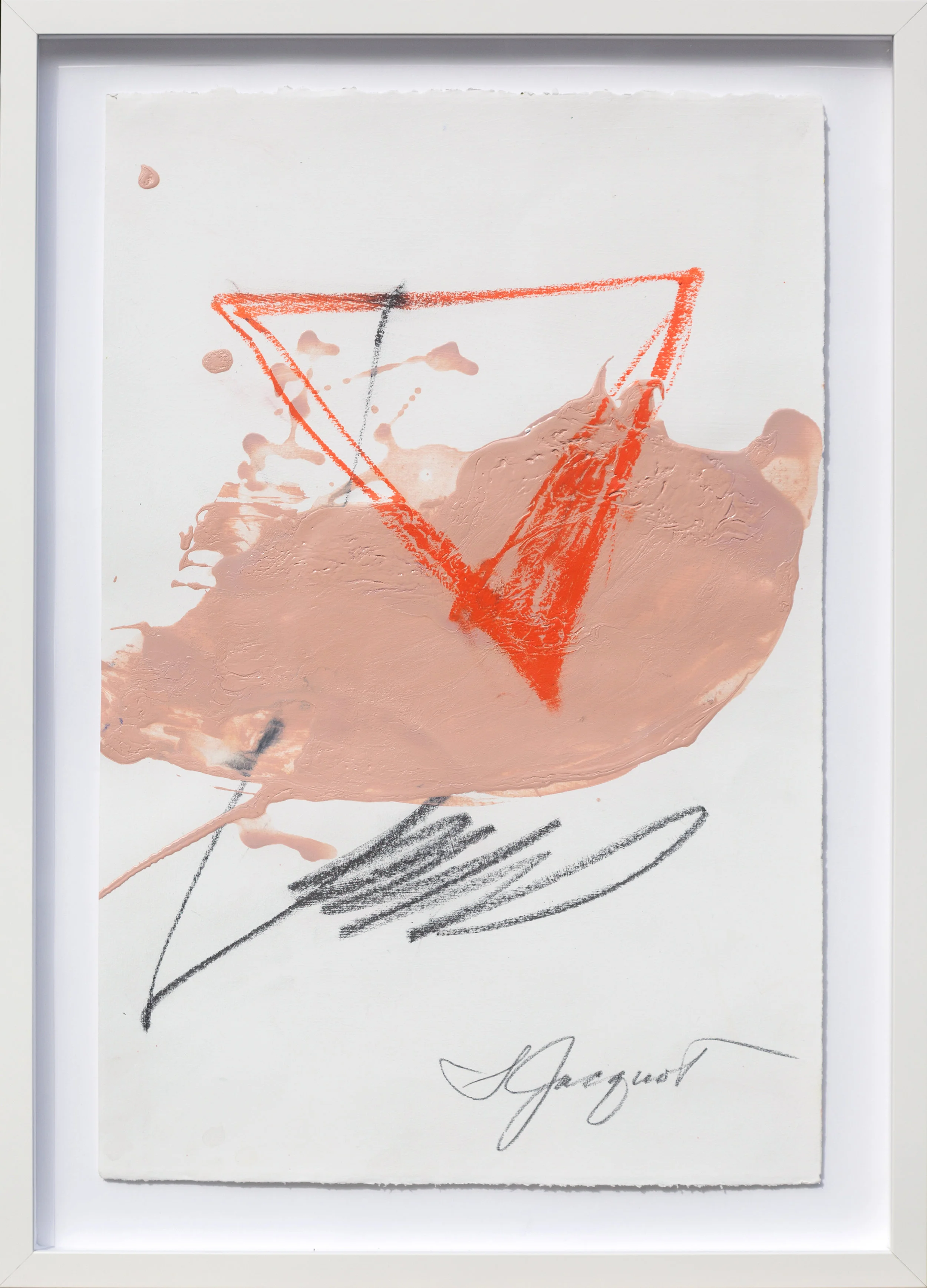 Conversations Series 22” x 15” Acrylic and graphite on paper white wood frame 2019